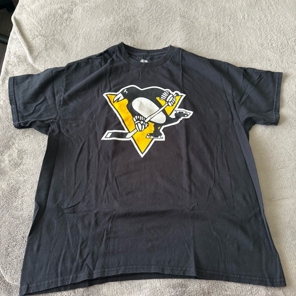 Hockey NHL sports Crosby Penguins t shirt black size XL - Picture 2 of 6